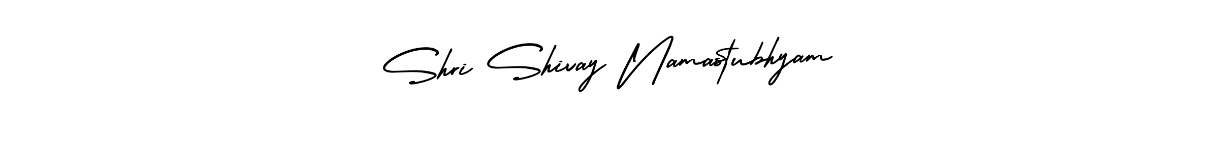Use a signature maker to create a handwritten signature online. With this signature software, you can design (AmerikaSignatureDemo-Regular) your own signature for name Shri Shivay Namastubhyam. Shri Shivay Namastubhyam signature style 3 images and pictures png