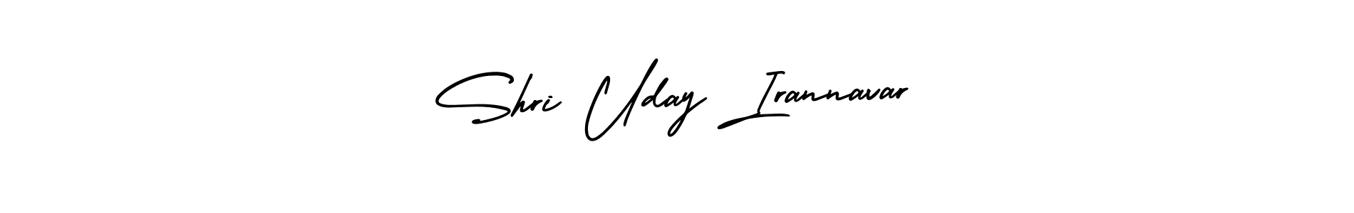 You should practise on your own different ways (AmerikaSignatureDemo-Regular) to write your name (Shri Uday Irannavar) in signature. don't let someone else do it for you. Shri Uday Irannavar signature style 3 images and pictures png