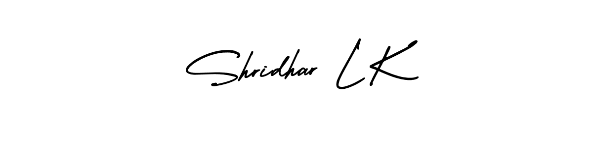 Create a beautiful signature design for name Shridhar L K. With this signature (AmerikaSignatureDemo-Regular) fonts, you can make a handwritten signature for free. Shridhar L K signature style 3 images and pictures png