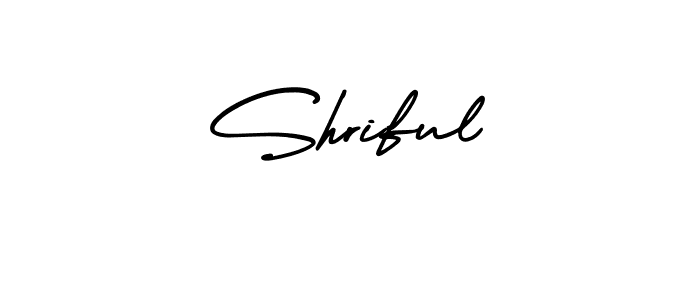 Similarly AmerikaSignatureDemo-Regular is the best handwritten signature design. Signature creator online .You can use it as an online autograph creator for name Shriful. Shriful signature style 3 images and pictures png