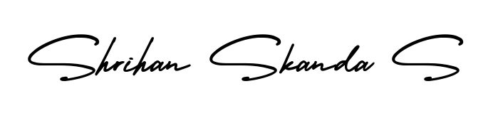 How to make Shrihan Skanda S name signature. Use AmerikaSignatureDemo-Regular style for creating short signs online. This is the latest handwritten sign. Shrihan Skanda S signature style 3 images and pictures png