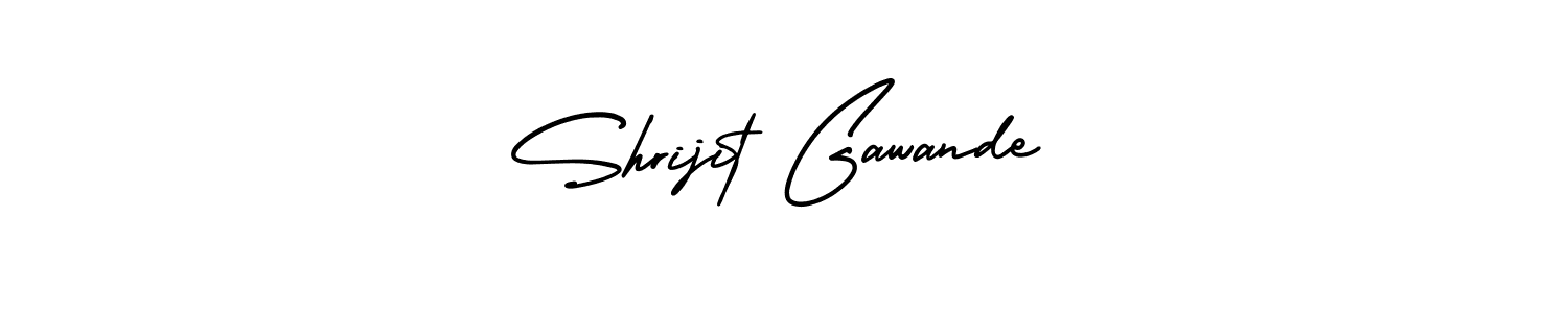 How to make Shrijit Gawande signature? AmerikaSignatureDemo-Regular is a professional autograph style. Create handwritten signature for Shrijit Gawande name. Shrijit Gawande signature style 3 images and pictures png