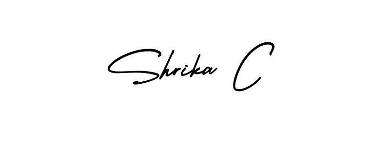 Design your own signature with our free online signature maker. With this signature software, you can create a handwritten (AmerikaSignatureDemo-Regular) signature for name Shrika C. Shrika C signature style 3 images and pictures png