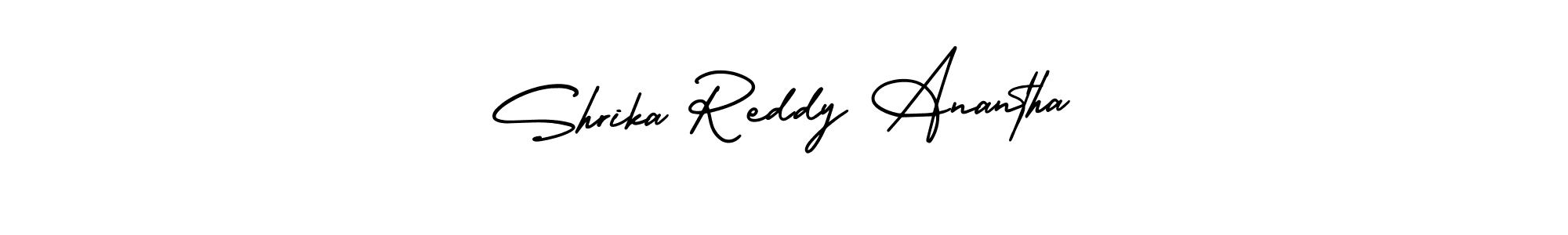 Shrika Reddy Anantha stylish signature style. Best Handwritten Sign (AmerikaSignatureDemo-Regular) for my name. Handwritten Signature Collection Ideas for my name Shrika Reddy Anantha. Shrika Reddy Anantha signature style 3 images and pictures png