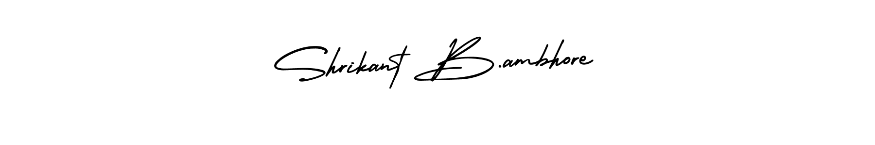 Create a beautiful signature design for name Shrikant B.ambhore. With this signature (AmerikaSignatureDemo-Regular) fonts, you can make a handwritten signature for free. Shrikant B.ambhore signature style 3 images and pictures png