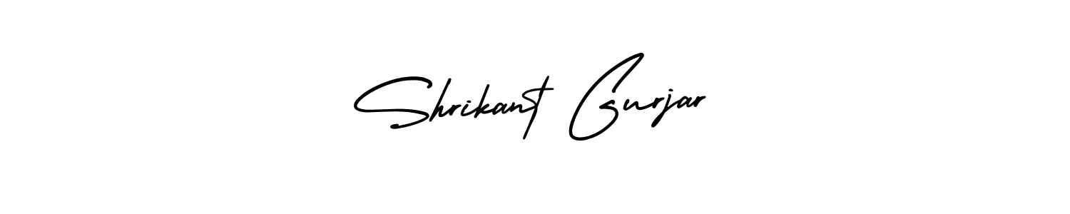 How to make Shrikant Gurjar signature? AmerikaSignatureDemo-Regular is a professional autograph style. Create handwritten signature for Shrikant Gurjar name. Shrikant Gurjar signature style 3 images and pictures png