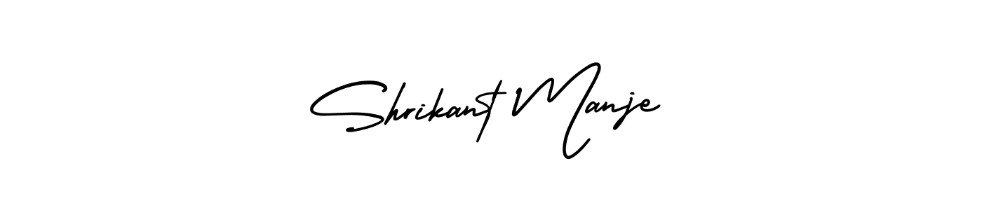 How to make Shrikant Manje signature? AmerikaSignatureDemo-Regular is a professional autograph style. Create handwritten signature for Shrikant Manje name. Shrikant Manje signature style 3 images and pictures png