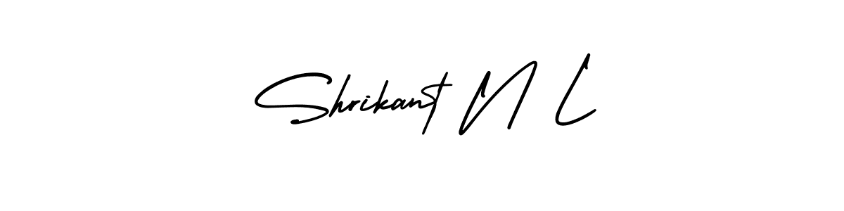 if you are searching for the best signature style for your name Shrikant N L. so please give up your signature search. here we have designed multiple signature styles  using AmerikaSignatureDemo-Regular. Shrikant N L signature style 3 images and pictures png