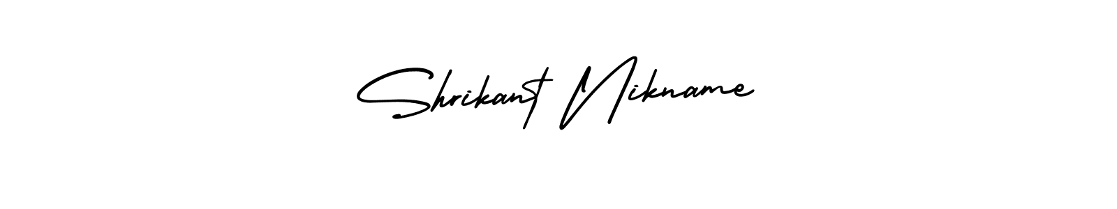 How to make Shrikant Nikname signature? AmerikaSignatureDemo-Regular is a professional autograph style. Create handwritten signature for Shrikant Nikname name. Shrikant Nikname signature style 3 images and pictures png