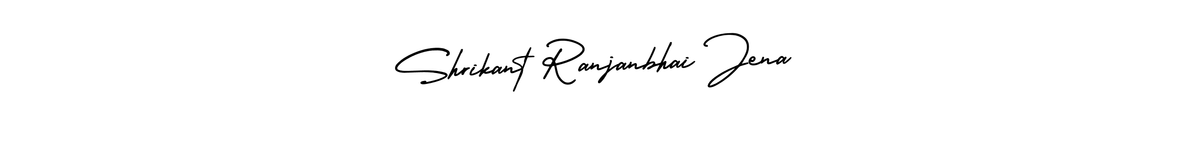 The best way (AmerikaSignatureDemo-Regular) to make a short signature is to pick only two or three words in your name. The name Shrikant Ranjanbhai Jena include a total of six letters. For converting this name. Shrikant Ranjanbhai Jena signature style 3 images and pictures png