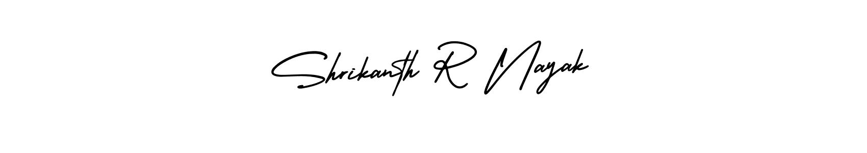 This is the best signature style for the Shrikanth R Nayak name. Also you like these signature font (AmerikaSignatureDemo-Regular). Mix name signature. Shrikanth R Nayak signature style 3 images and pictures png