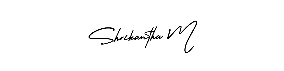 It looks lik you need a new signature style for name Shrikantha M. Design unique handwritten (AmerikaSignatureDemo-Regular) signature with our free signature maker in just a few clicks. Shrikantha M signature style 3 images and pictures png