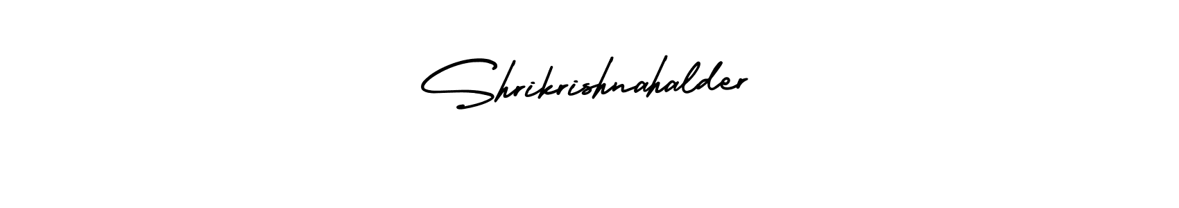 Make a short Shrikrishnahalder signature style. Manage your documents anywhere anytime using AmerikaSignatureDemo-Regular. Create and add eSignatures, submit forms, share and send files easily. Shrikrishnahalder signature style 3 images and pictures png