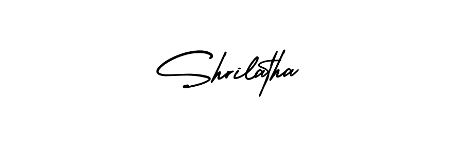 Shrilatha stylish signature style. Best Handwritten Sign (AmerikaSignatureDemo-Regular) for my name. Handwritten Signature Collection Ideas for my name Shrilatha. Shrilatha signature style 3 images and pictures png