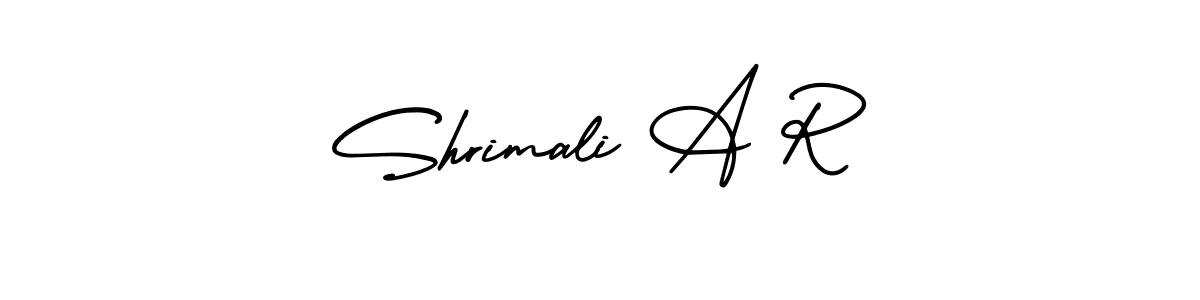 Make a beautiful signature design for name Shrimali A R. With this signature (AmerikaSignatureDemo-Regular) style, you can create a handwritten signature for free. Shrimali A R signature style 3 images and pictures png