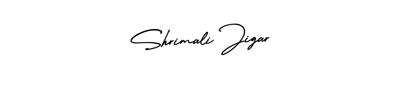 How to Draw Shrimali Jigar signature style? AmerikaSignatureDemo-Regular is a latest design signature styles for name Shrimali Jigar. Shrimali Jigar signature style 3 images and pictures png
