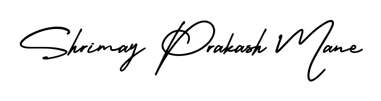This is the best signature style for the Shrimay Prakash Mane name. Also you like these signature font (AmerikaSignatureDemo-Regular). Mix name signature. Shrimay Prakash Mane signature style 3 images and pictures png