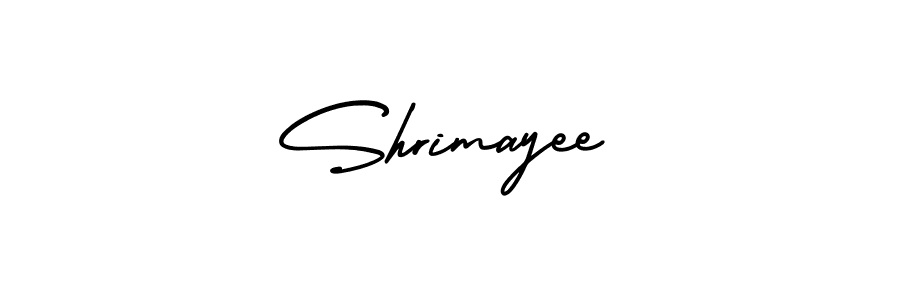 How to make Shrimayee signature? AmerikaSignatureDemo-Regular is a professional autograph style. Create handwritten signature for Shrimayee name. Shrimayee signature style 3 images and pictures png