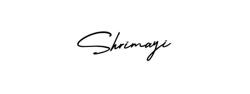 How to make Shrimayi name signature. Use AmerikaSignatureDemo-Regular style for creating short signs online. This is the latest handwritten sign. Shrimayi signature style 3 images and pictures png