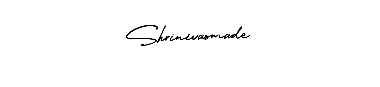 if you are searching for the best signature style for your name Shrinivasmade. so please give up your signature search. here we have designed multiple signature styles  using AmerikaSignatureDemo-Regular. Shrinivasmade signature style 3 images and pictures png