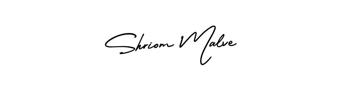 Create a beautiful signature design for name Shriom Malve. With this signature (AmerikaSignatureDemo-Regular) fonts, you can make a handwritten signature for free. Shriom Malve signature style 3 images and pictures png