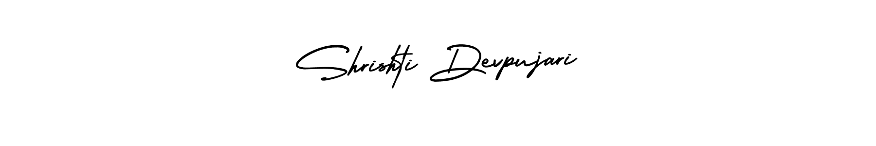 How to make Shrishti Devpujari signature? AmerikaSignatureDemo-Regular is a professional autograph style. Create handwritten signature for Shrishti Devpujari name. Shrishti Devpujari signature style 3 images and pictures png