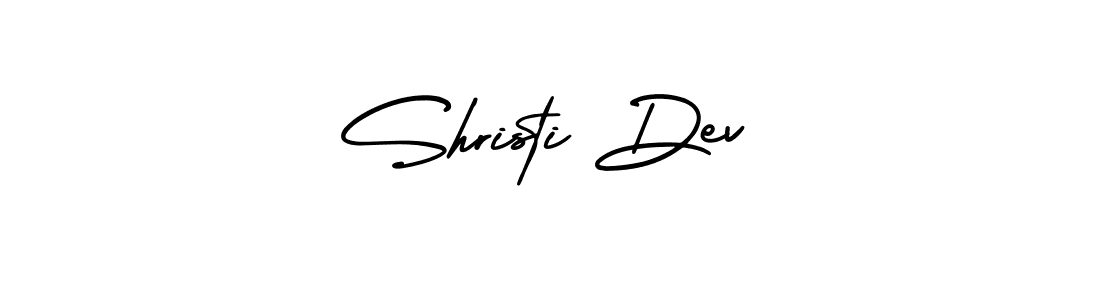 This is the best signature style for the Shristi Dev name. Also you like these signature font (AmerikaSignatureDemo-Regular). Mix name signature. Shristi Dev signature style 3 images and pictures png