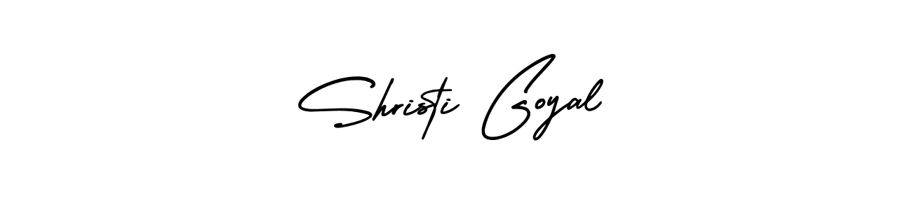 Make a beautiful signature design for name Shristi Goyal. With this signature (AmerikaSignatureDemo-Regular) style, you can create a handwritten signature for free. Shristi Goyal signature style 3 images and pictures png