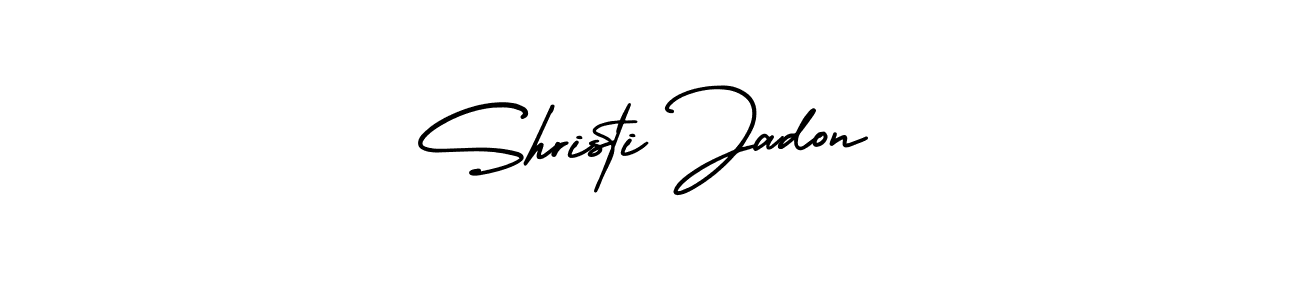 It looks lik you need a new signature style for name Shristi Jadon. Design unique handwritten (AmerikaSignatureDemo-Regular) signature with our free signature maker in just a few clicks. Shristi Jadon signature style 3 images and pictures png