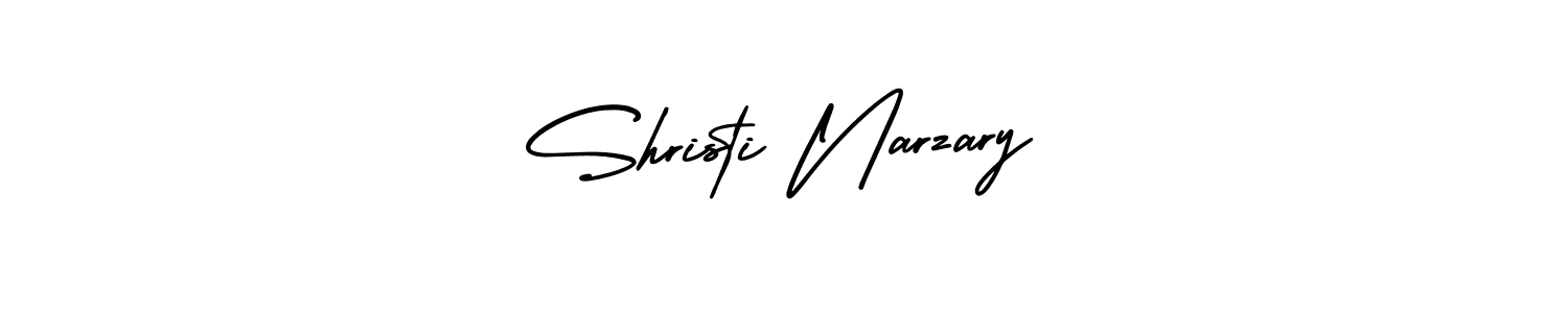 You should practise on your own different ways (AmerikaSignatureDemo-Regular) to write your name (Shristi Narzary) in signature. don't let someone else do it for you. Shristi Narzary signature style 3 images and pictures png