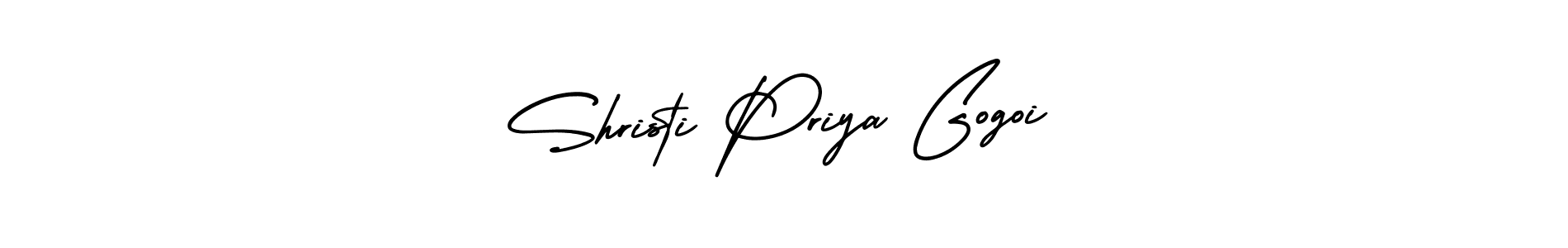 How to Draw Shristi Priya Gogoi signature style? AmerikaSignatureDemo-Regular is a latest design signature styles for name Shristi Priya Gogoi. Shristi Priya Gogoi signature style 3 images and pictures png