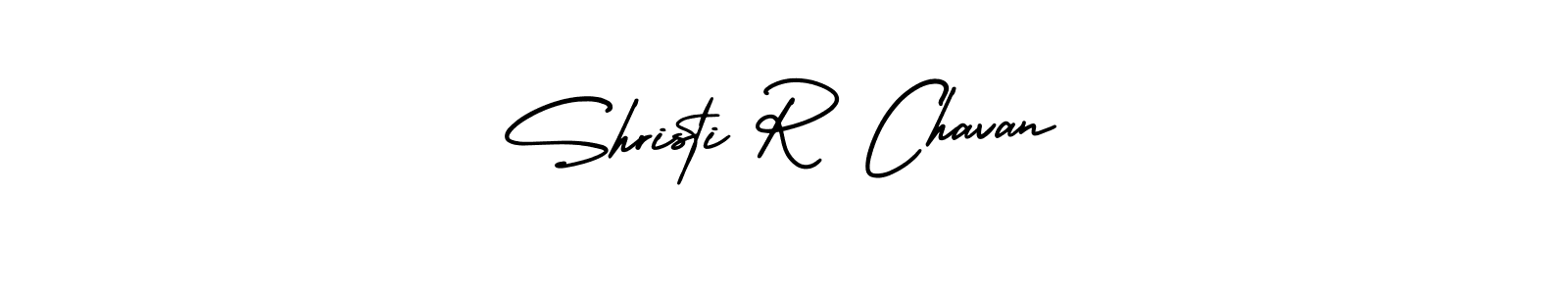 Make a short Shristi R Chavan signature style. Manage your documents anywhere anytime using AmerikaSignatureDemo-Regular. Create and add eSignatures, submit forms, share and send files easily. Shristi R Chavan signature style 3 images and pictures png