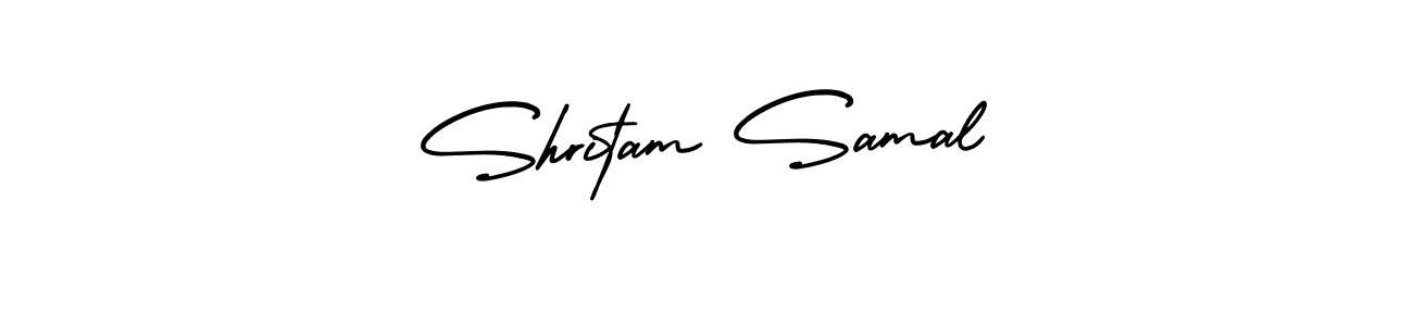 Also You can easily find your signature by using the search form. We will create Shritam Samal name handwritten signature images for you free of cost using AmerikaSignatureDemo-Regular sign style. Shritam Samal signature style 3 images and pictures png