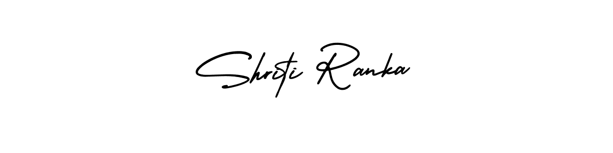 Design your own signature with our free online signature maker. With this signature software, you can create a handwritten (AmerikaSignatureDemo-Regular) signature for name Shriti Ranka. Shriti Ranka signature style 3 images and pictures png