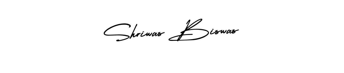 How to make Shriwas Biswas name signature. Use AmerikaSignatureDemo-Regular style for creating short signs online. This is the latest handwritten sign. Shriwas Biswas signature style 3 images and pictures png