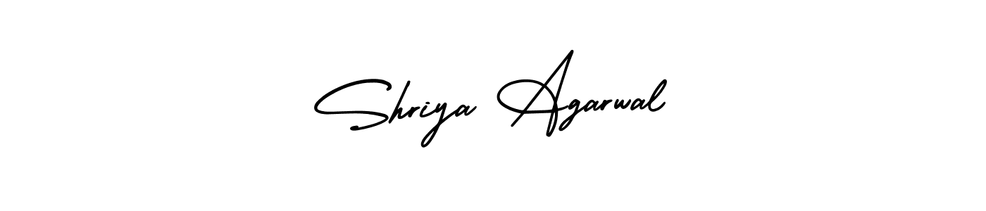 The best way (AmerikaSignatureDemo-Regular) to make a short signature is to pick only two or three words in your name. The name Shriya Agarwal include a total of six letters. For converting this name. Shriya Agarwal signature style 3 images and pictures png