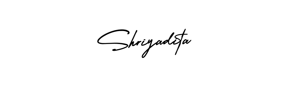 The best way (AmerikaSignatureDemo-Regular) to make a short signature is to pick only two or three words in your name. The name Shriyadita include a total of six letters. For converting this name. Shriyadita signature style 3 images and pictures png