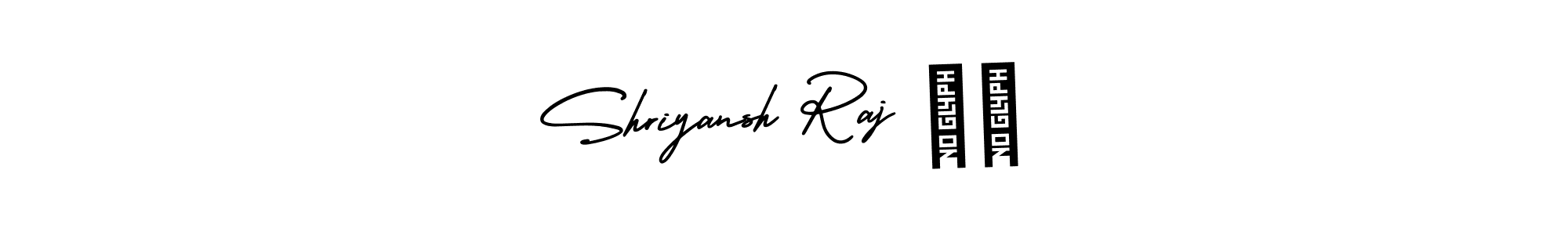 How to make Shriyansh Raj ❤️ name signature. Use AmerikaSignatureDemo-Regular style for creating short signs online. This is the latest handwritten sign. Shriyansh Raj ❤️ signature style 3 images and pictures png