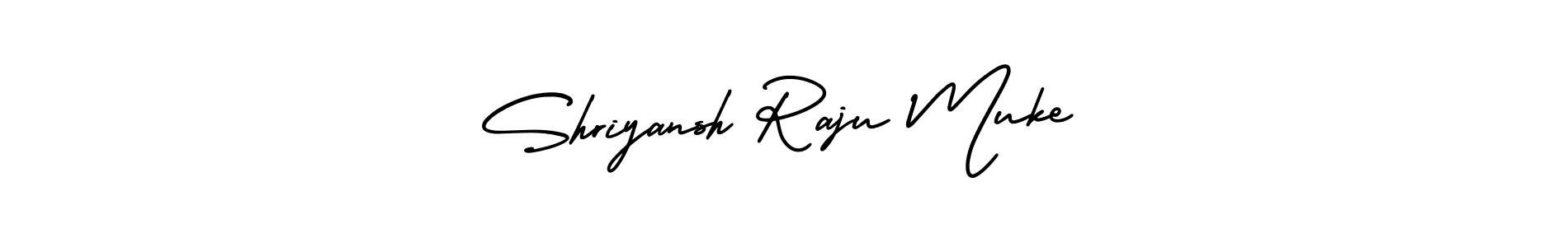 How to make Shriyansh Raju Muke signature? AmerikaSignatureDemo-Regular is a professional autograph style. Create handwritten signature for Shriyansh Raju Muke name. Shriyansh Raju Muke signature style 3 images and pictures png