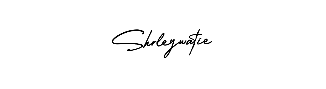 You should practise on your own different ways (AmerikaSignatureDemo-Regular) to write your name (Shrleywatie) in signature. don't let someone else do it for you. Shrleywatie signature style 3 images and pictures png