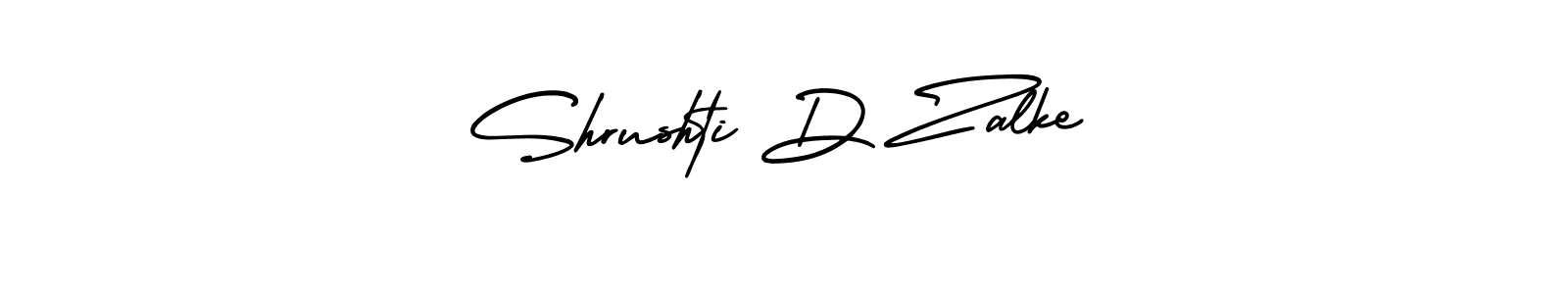 How to make Shrushti D Zalke name signature. Use AmerikaSignatureDemo-Regular style for creating short signs online. This is the latest handwritten sign. Shrushti D Zalke signature style 3 images and pictures png
