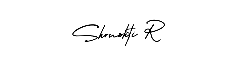 Also You can easily find your signature by using the search form. We will create Shrushti R name handwritten signature images for you free of cost using AmerikaSignatureDemo-Regular sign style. Shrushti R signature style 3 images and pictures png