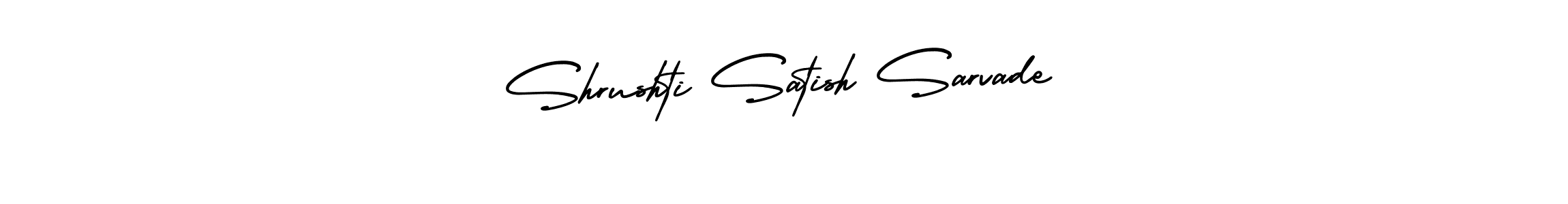 Use a signature maker to create a handwritten signature online. With this signature software, you can design (AmerikaSignatureDemo-Regular) your own signature for name Shrushti Satish Sarvade. Shrushti Satish Sarvade signature style 3 images and pictures png