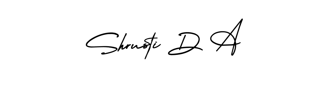 Make a beautiful signature design for name Shrusti D A. Use this online signature maker to create a handwritten signature for free. Shrusti D A signature style 3 images and pictures png