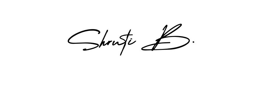 Create a beautiful signature design for name Shruti B.. With this signature (AmerikaSignatureDemo-Regular) fonts, you can make a handwritten signature for free. Shruti B. signature style 3 images and pictures png