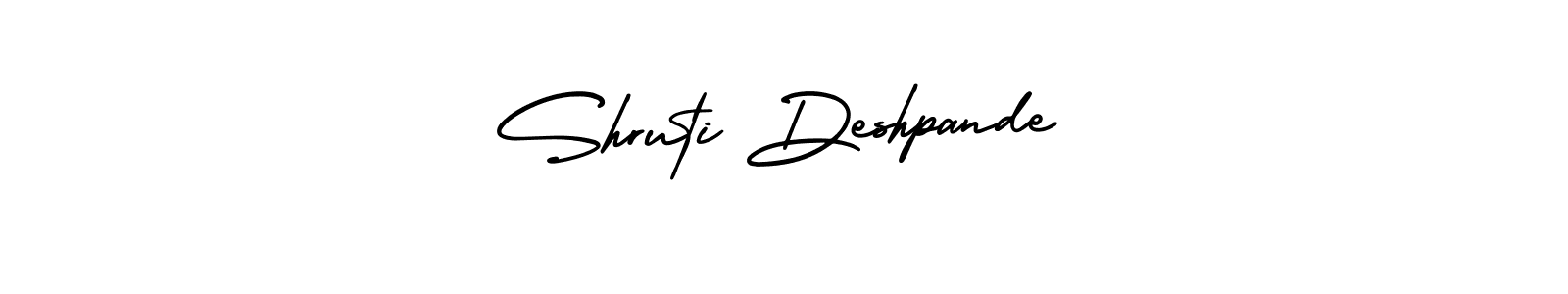 How to make Shruti Deshpande name signature. Use AmerikaSignatureDemo-Regular style for creating short signs online. This is the latest handwritten sign. Shruti Deshpande signature style 3 images and pictures png