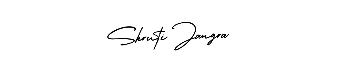 Make a beautiful signature design for name Shruti Jangra. With this signature (AmerikaSignatureDemo-Regular) style, you can create a handwritten signature for free. Shruti Jangra signature style 3 images and pictures png