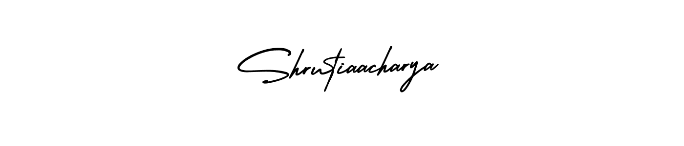Similarly AmerikaSignatureDemo-Regular is the best handwritten signature design. Signature creator online .You can use it as an online autograph creator for name Shrutiaacharya. Shrutiaacharya signature style 3 images and pictures png