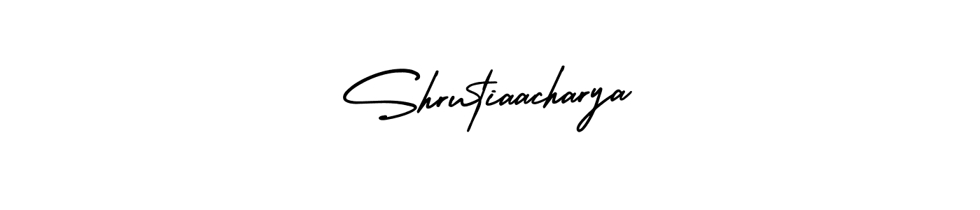 Similarly AmerikaSignatureDemo-Regular is the best handwritten signature design. Signature creator online .You can use it as an online autograph creator for name Shrutiaacharya. Shrutiaacharya signature style 3 images and pictures png