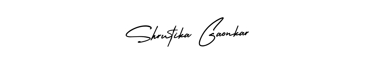 How to make Shrutika Gaonkar signature? AmerikaSignatureDemo-Regular is a professional autograph style. Create handwritten signature for Shrutika Gaonkar name. Shrutika Gaonkar signature style 3 images and pictures png